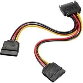 Resim Mena Rise Sata Çoklayıcı 15 Pin 1 Erkek 2 Dişi 2 Port Çoklayıcı Y Splitter HDD Bağlantı Kablosu 4426 