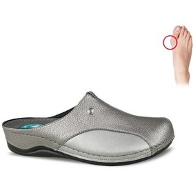 Resim Ceyo 9946-24 Topk Jelli Kemik Çıkıntı Destekli Kadın Terlik Platin 36-40 Platin 