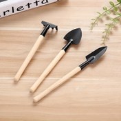 Resim 3 adet Mini Metal Bahçe Aracı Seti - İç ve Dış Mekan Bahçeciliği için El Kürekleri ve Sökücü, Saksı Bitkileri, Çiçekler ve Sebze İçin Manuel Dikim Malzemeleri - Elektrik Gerektirmez 
