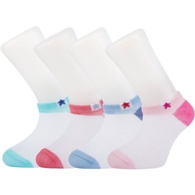 Resim Moyra Socks 4'lü Yıldız Desenli Bebek Patik Çorap 