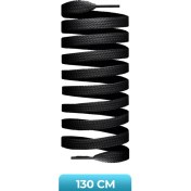 Resim GoLite 130 cm Yassı Spor Ayakkabı Bağcık , Orijinal Sneakers Bağcığı 1 Çift / Siyah 