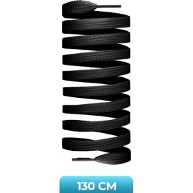Resim GoLite 130 cm Yassı Spor Ayakkabı Bağcık , Orijinal Sneakers Bağcığı 1 Çift / Siyah 
