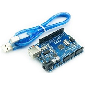 Resim Arduino Uno R3 SMD CH340 Chip - Çift Kristal (USB Kablo Dahil) 