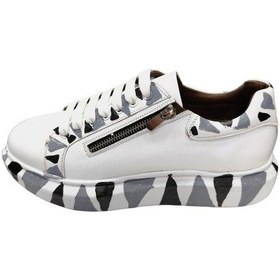 Resim King Shoes Büyük Numara Beyaz Erkek Ayakkabı Beyaz 