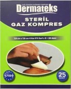 Resim Dermateks Steril Gazlı Bez Kompres Spanç 7.5 x 7.5 CM 10 Kutu 