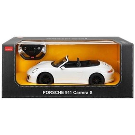 Resim 1:12 Porsche 911 Carrera S Uzaktan Kumandalı Işıklı Araba - Beyaz 