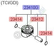 Resim Piston Pim Seti Kia Ceed Pıcanto Rio/Stonıc Orjinal | 2304104802 