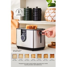 Resim Şık ve Dayanıklı Inox Ekmek Kızartma Makinesi - 2303, Modern Tasarım ile Mutfağınıza Şıklık Katın 