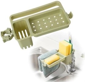 Resim Musluğa Takılan Sünger Havlu Askılı Sabun Hazneli mutfak Banyo Lavabo Düzenleyici Organizer 