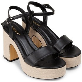 Resim Deery Siyah Platform Topuk Kadın Sandalet - K1040zsyhm01 Siyah 
