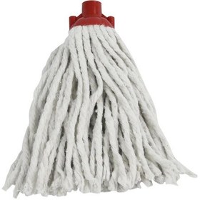 Resim Elmop P02 Pamuklu Beyaz Islak Mop - Paspas Ucu - Vidalı Standart Yedek Mop Püskül - 1 Adet 