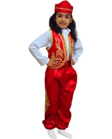 Resim Beyzade Kostüm Folklor Kıyafeti Kırmızı 