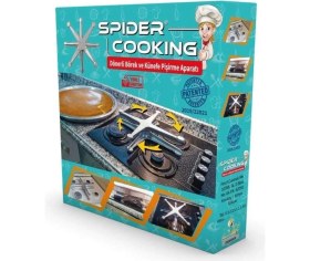Resim abnturk Gold Seri Spider Cooking Full Döküm Alüminyum Dönerli Börek Pişirici Ocaküstü Künefe Pişirme Aparatı 