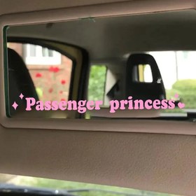 Resim Passenger Princess Sticker | Sevimli Araba Ayna Çıkartması | Sticker Master - Hologramlı 
