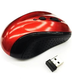 Resim Wozlo WZ-802 1600 Dpı 6 Tuşlu Kablosuz Optik Mouse Kırmızı 