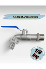 Resim TERA Aç Kapa Küresel Musluk Bahçe Banyo Mutfak Lavabo Musluğu 1/2'' 