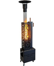 Resim Kutulu Lazer Kesimli Pelet Soba 