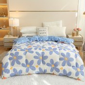 Resim Tüm Sezonlar İçin Çiçek Desenli Yorgan - Yumuşak, Sıcak & Hipoalerjenik Polyester Yorgan Yatak Odası ve Yurt İçin 