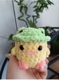 Resim KREATİF TASARIM Şapkalı Civciv Amigurumi El Örgüsü Oyuncak 