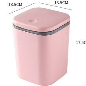 Resim Yuntech01 Ofis Masaüstü Çöp Kutusu Pembe Kapaklı - Dormitorio Ve Yatak Odası İçin Pp Malzeme Organize Aleti Tek Adet 