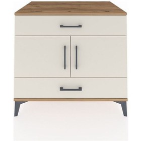 Resim Kronos Şifonyer 2 Raflı 2 Çekmeceli 2 Kapaklı 88x59x80 Çam-ay... Çam 