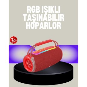 Resim 20W Kablosuz Bluetooth Hoparlör Rgb Işık Efektli Usb/sd/aux Destekli 