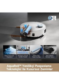 Resim Dreame Aqua 10 Ultra Roller 30.000pa Emiş Gücü Robot Süpürge Beyaz 