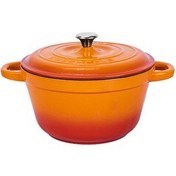 Resim Lava New Heritage Serisi 24 CM Döküm Döküm Demir Kapak Yuvarlak Turuncu Tencere LV Y TC3 24 YK3 O 