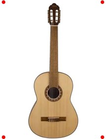 Resim markentegra Doğal Mat Sitka Kapaklı Tam Boy Klasik Gitar 