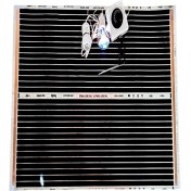 Resim KarahisarKuluçka 50X80 Çift Duylu Analog Termostatlı Mavi Renkli Isı Ampüllü Full Set Karbon Film Isıtıcı 
