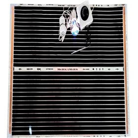 Resim KarahisarKuluçka 50X80 Çift Duylu Analog Termostatlı Mavi Renkli Isı Ampüllü Full Set Karbon Film Isıtıcı 