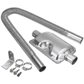 Resim Isıtıcı Dizel Hava Park 600mm Egzoz Borusu 24mm Susturucu Susturucu Seti Kiti 