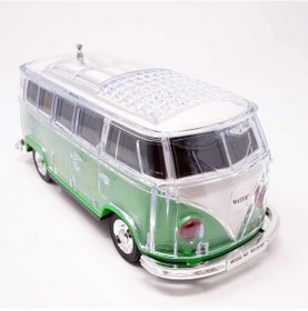 Resim Şarjlı Işıklı Bluetooth Hoparlör Nostaljik Woswos Minibüs Radyo-Müzik Çalar-Aux-Usb SFN-Y18BT 