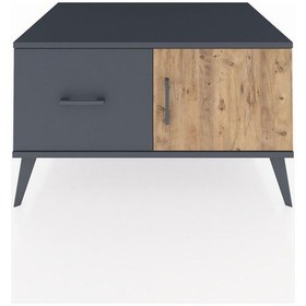 Resim Kronos Şifonyer Tek Raflı Tek Çekmeceli Tek Kapaklı 88x59x48 Antrasit-çam/antrasit Çam/antrasit 