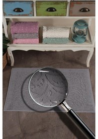 Resim Varol 2 Adet Gramajlı Jakaranda Ayak Havlusu Paspas Antrasit-standart Antrasit 