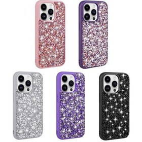 Resim İphone 14 Pro Max Uyumlu Parlak Taşlı Tasarım Zore Linea Kılıf-derin Mor Derin Mor 