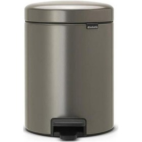 Resim Brabantia Çöp Kutusu 5 Litre Newicon Pedallı Platin 112683 