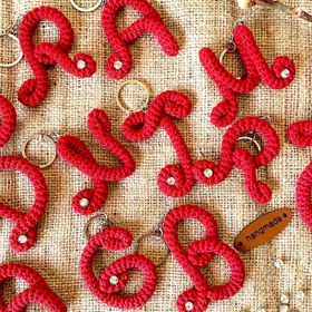 Resim El Örgüsü Harf Anahtarlıklar Amigurumi - Kişiye Özel 