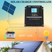 Resim 1 adet SONO 120A MPPT Güneş Şarj Kontrolörü - 12V/24V/36V/48V, 100A/80A/60A/50A/30A Bataryalar için Çift Yoğunluk, LCD Ekran, Lityum Bataryalar için Verimli Güneş Paneli Regülatörü, Açık Hava Şarj Cihazları için Güneş Paneli Regülatörü 