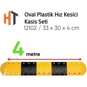 Resim Hayat Trafik Oval Plastik Hız Kesici Kasis Seti 4 metre 