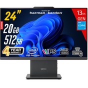 Resim LENOVO ICAIO 24IRH9 Intel Core i5-13420H 20GB 512GB SSD 23.8 FHD IPS FreeDos Siyah All in One Bilgisayar 