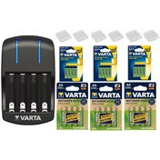 Resim Varta Plug Şarj Cihazı 12x2100 Mah Aa ve 12x800 Mah Aaa Şarjlı Pil 