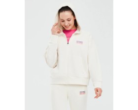 Resim Skechers Essential W Full Zip Hoodie Sweatshirt Kadın Kırık Beyaz Sweatshirt S232242-102 