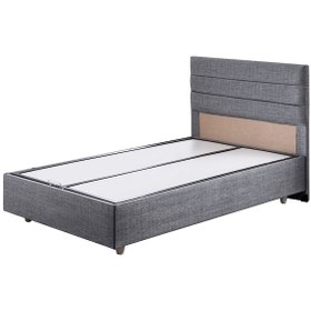 Resim Sofia İkili Set, Sofia Tek Kişilik Baza Başlık Seti Gri 100 x 200 