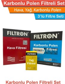 Resim Filtron Uzmanparça Vw Golf 7 1.0 Tsı Filtre Bakım Seti 2015-2019|hava+yağ+karbonlu Polen 