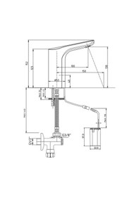 Resim Eca 108108055 Luna Pilli Tek Su Girişli Fotoselli Lavabo Musluğu 