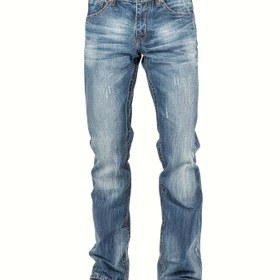 Resim Erkekler için Dar Kesim Rock Denim Kot Pantolonlar - Sokak Stili Düz Paça Tasarım, %70 Pamuk Karışımı, Makinede Yıkanabilir, Düz Renk, Her Mevsime Uygun Konfor 