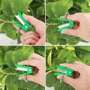 Resim Çok Fonksiyonlu Bahçe Parmak Bıçağı Parmak Kesici Meyve Toplayıcı Bahçe Parmak Makası Bonsai Budama Makası Bitki Budama için Tarım Bahçesi Bahçe Budama Aracı 