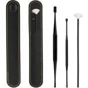 Resim Mufunye Kulak Temizleme Aleti Seti, Saklama Çantasıyla Birlikte, Siyah 3 Parçalı Set 