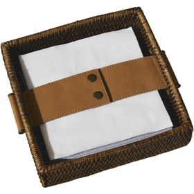 Resim Rattan Kare Peçetelik 